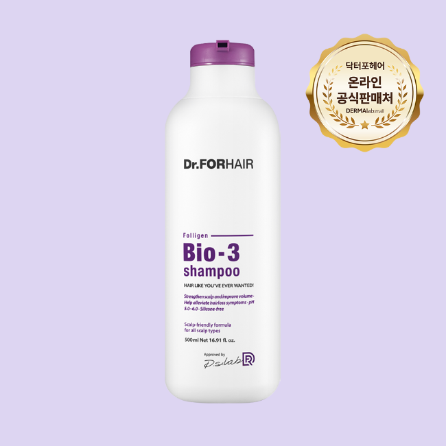 Dr.FORHAIR Folligen Original Shampoo (500ml) Purple-white Pack